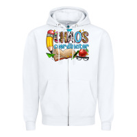 White chaos coordinator Zipper Hoodie - Zillion Design Studio