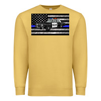 Antique Gold thin blue line police car sippy cup Premium Sweatshirt - Artiststas
