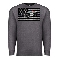 Charcoal Heather thin blue line police car sippy cup Premium Sweatshirt - Artiststas