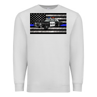 Dove Grey thin blue line police car sippy cup Premium Sweatshirt - Artiststas