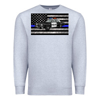 Heather Grey thin blue line police car sippy cup Premium Sweatshirt - Artiststas