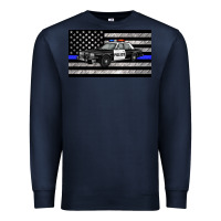 Navy thin blue line police car sippy cup Premium Sweatshirt - Artiststas