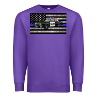Purple thin blue line police car sippy cup Premium Sweatshirt - Artiststas