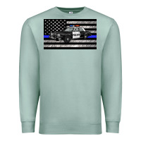 Seafoam thin blue line police car sippy cup Premium Sweatshirt - Artiststas