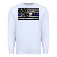 White thin blue line police car sippy cup Premium Sweatshirt - Artiststas