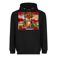 Black Chihuahua Christmas Heavyweight Hoodie - JahusDesignShop