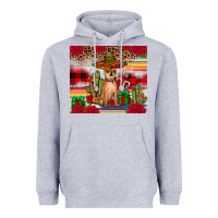 Heather Grey Chihuahua Christmas Heavyweight Hoodie - JahusDesignShop