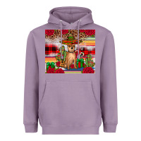 Lavender Chihuahua Christmas Heavyweight Hoodie - JahusDesignShop