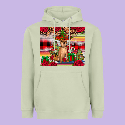 Chihuahua Christmas Heavyweight Hoodie Designed By Jahusdesignshop