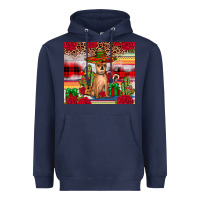 Navy Chihuahua Christmas Heavyweight Hoodie - JahusDesignShop
