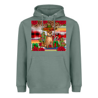 Sage Chihuahua Christmas Heavyweight Hoodie - JahusDesignShop