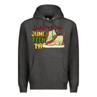 Charcoal Heather stepping into juneteenth Premium Hoodie - MaliasSmallBusiness