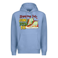 Colony Blue stepping into juneteenth Premium Hoodie - MaliasSmallBusiness