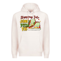 Pale Pink stepping into juneteenth Premium Hoodie - MaliasSmallBusiness