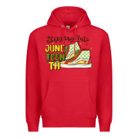 Red stepping into juneteenth Premium Hoodie - MaliasSmallBusiness