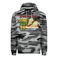 Slate Camo stepping into juneteenth Premium Hoodie - MaliasSmallBusiness