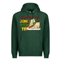 Sports Green stepping into juneteenth Premium Hoodie - MaliasSmallBusiness