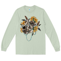 Matcha Boho wolf skull Long Sleeve Tee - RanaPortraitStore