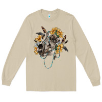 Mushroom Boho wolf skull Long Sleeve Tee - RanaPortraitStore