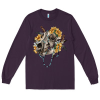 Plum Boho wolf skull Long Sleeve Tee - RanaPortraitStore