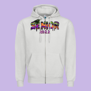 Senior 2022 Halloween Zipper Hoodie Designed By Ranaportraitstore