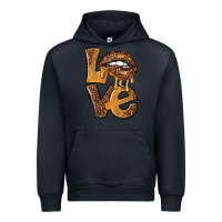 Navy love leopard with lips Urban Hoodie - NancyCooperArtShop