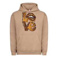 Pigment Burro love leopard with lips Urban Hoodie - NancyCooperArtShop