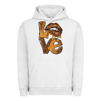 Pigment Lunar Rock love leopard with lips Urban Hoodie - NancyCooperArtShop