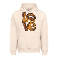 Sandshell love leopard with lips Urban Hoodie - NancyCooperArtShop
