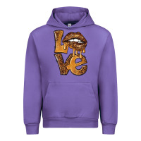 Tulip love leopard with lips Urban Hoodie - NancyCooperArtShop