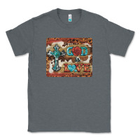 Charcoal Heather god is love cross Classic Tee - BarkalooDesign