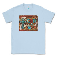Dusty Blue god is love cross Classic Tee - BarkalooDesign