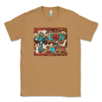 Toasted Coconut god is love cross Classic Tee - BarkalooDesign