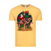 Vintage Mustard Christmas  camel with Santa Vintage Tee - BarkalooDesign