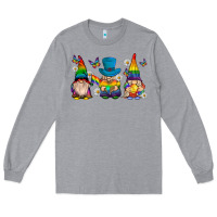 Heather Grey pride gnomies Long Sleeve Tee - texasbilliewilder