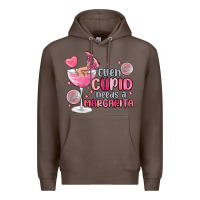 Coffee even cupid needs a margarita Premium Hoodie - MaliasSmallBusiness
