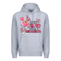 Heather Grey even cupid needs a margarita Premium Hoodie - MaliasSmallBusiness