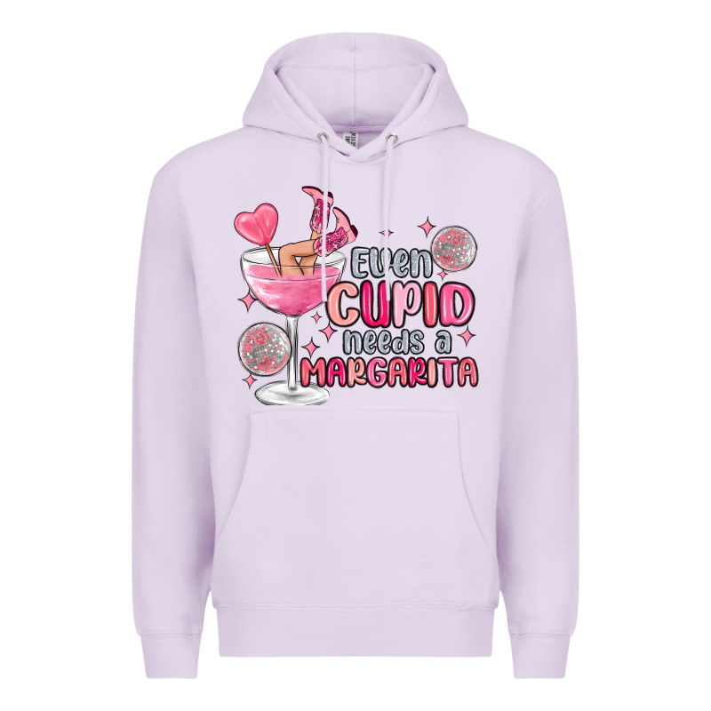 Even Cupid Needs A Margarita Premium Hoodie by MaliasSmallBusiness | Teevron