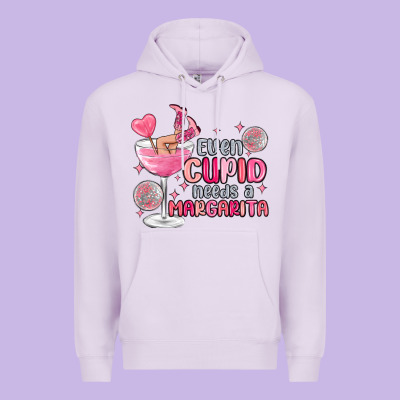 Even Cupid Needs A Margarita Premium Hoodie Designed By Maliassmallbusiness
