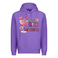 Purple even cupid needs a margarita Premium Hoodie - MaliasSmallBusiness