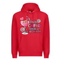 Red even cupid needs a margarita Premium Hoodie - MaliasSmallBusiness