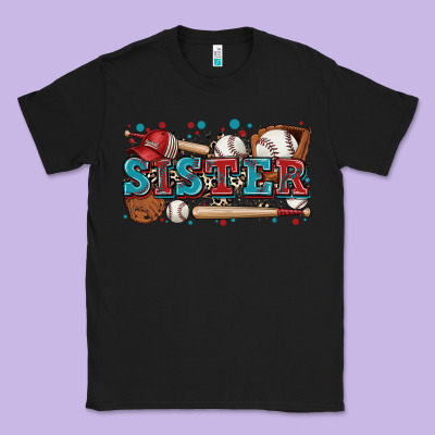Sister Baseball Classic Tee Designed By Zillion Design Studio