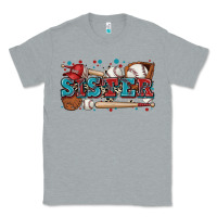 Heather Grey sister baseball Classic Tee - Zillion Design Studio