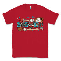 Red sister baseball Classic Tee - Zillion Design Studio