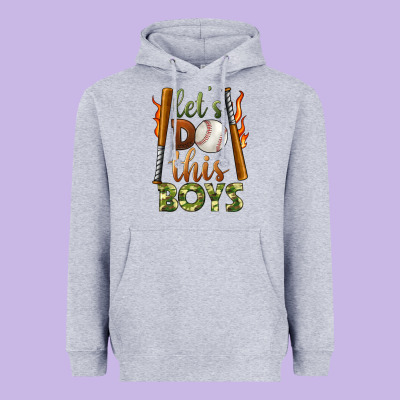 Let's Do This Boys Baseball Heavyweight Hoodie Designed By Bundleandbundleshop