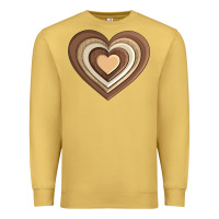 Antique Gold melanin heart Premium Sweatshirt - AdoDesignShop