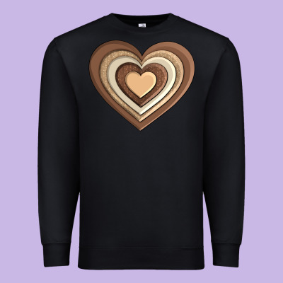 Melanin Heart Premium Sweatshirt Designed By Adodesignshop