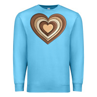 Ocean Blue melanin heart Premium Sweatshirt - AdoDesignShop