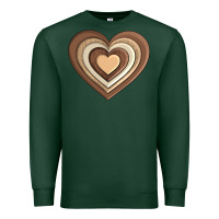 Sports Green melanin heart Premium Sweatshirt - AdoDesignShop
