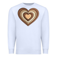 White melanin heart Premium Sweatshirt - AdoDesignShop